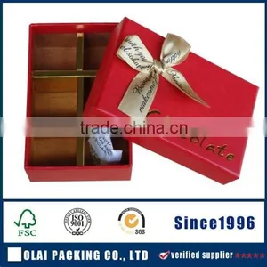 Customized Charming Red Paper Chocolate Box Wholesale thumbnail-1
