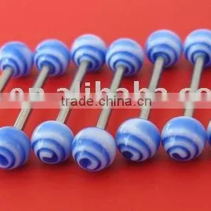 Body Piercing Jewelry->Fashion Jewelry>Acrylic Tongue Ring thumbnail-1