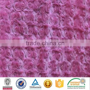 Embossed Rose Swirl Plush Home Textile Fabric for Carpet thumbnail-4