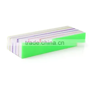 Colorful Rectangle Sandpaper Washable Buffers Nail Art Files Manicure Tools thumbnail-2