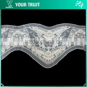 Width 6.0 Centimeter Embroidery Dot Row White Cotton Trimming Lace thumbnail-2