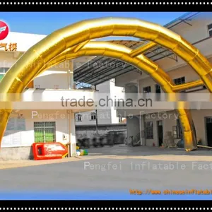 Hot Gold Color Inflatable Double Arch, Entrance Arch thumbnail-1