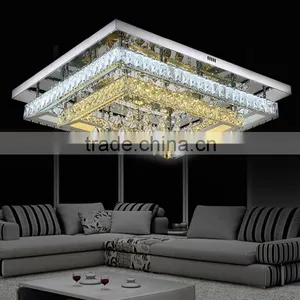 Modern Crystal Ceiling Lights K9 Crystal Steel Body Square Modern Crystal Chandelier thumbnail-4