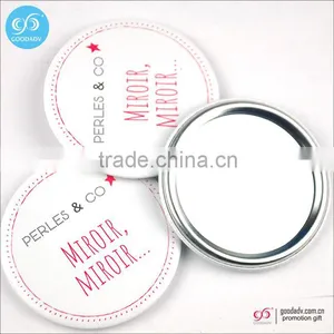 Personalized Single Side Hand Mirror Promotion Custom Round Tin Mirror thumbnail-6