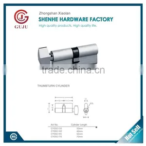 60mm/70mm Full Brass Euro Profile Cylinder Lock for Lever Locks thumbnail-1