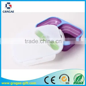 2014 High Quality Silicone Collapsible Lunch Box /storage Box thumbnail-1