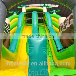 2016 New Design Inflatable Jungle Animals Bouncers House Slide Inflatable Zebra Slide Elephant Slide Giraffe Slide Quality Choice thumbnail-3