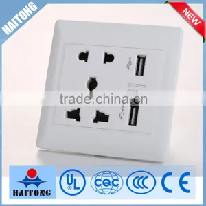 2 Pin and 3 Pin Socket With Wall Switch With Two USB Socket thumbnail-1