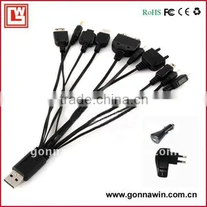 10 in 1 Universal Multi USB Charger Cable for IPod PSP for IPhone 3G MP3/MP4 thumbnail-1