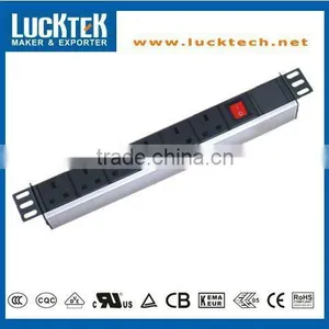 19" 1.0U 6 WAY UK TYPE PDU POWER SOCKET thumbnail-1
