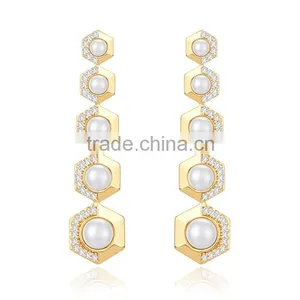 Kingman Fashion 14k Gold Spiky Snug Crystal Ball Earrings thumbnail-1