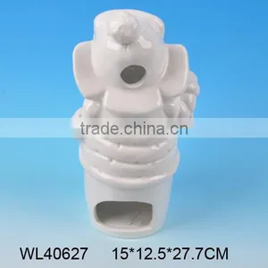Decorative White Porcelain Lighted Santa Claus Outdoor Christmas Decorations With Led Light thumbnail-2