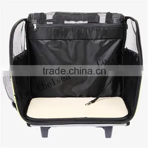 Backpack Pet Carrier on Wheels Travel Rolling Luggage Dog Bags Walking With Mat Quality Choice thumbnail-6