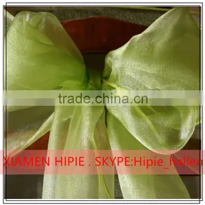 High Quality Wedding Chair Bows of 100% Nylon Red Organza thumbnail-2