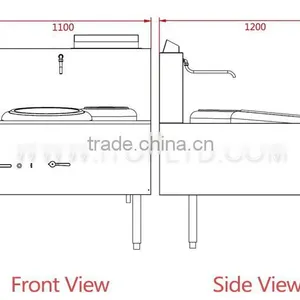 YRZL Commercial Chinese Gas Wok Stove thumbnail-2
