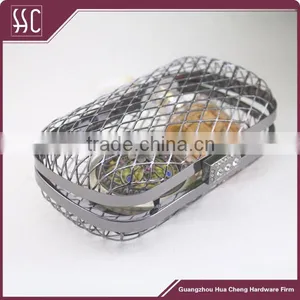 Newest Gunmetal Crystal Clutch Frame Without Plastic Box thumbnail-2