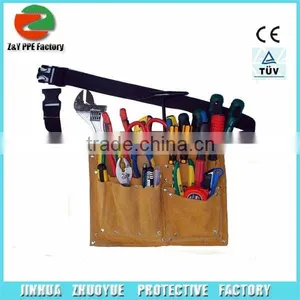 Cow Split Leather Waist Tool Bag With Belt B025 thumbnail-1