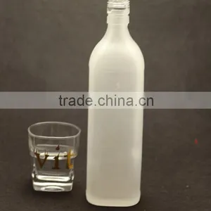 Fashional New Product Frosted Alcohol Bottles Beverage Wine Bottle 500ml Paint Blue Glass Bottles thumbnail-3