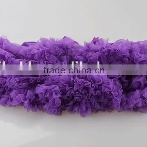 Purple Ruffled Fluffy Tutu Skirt With Bow thumbnail-2