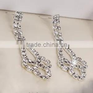 Latest Diamond Wedding Accessories Tiara Necklace Earrings Jewelry Set thumbnail-6