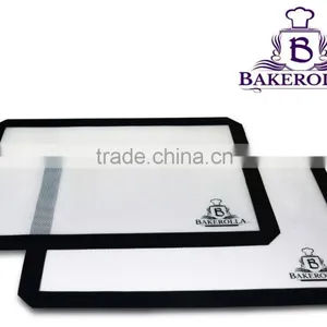 OEM 1 Color Logo Silicone Nonstick Fiberglass Silicone Baking Mat Set thumbnail-5