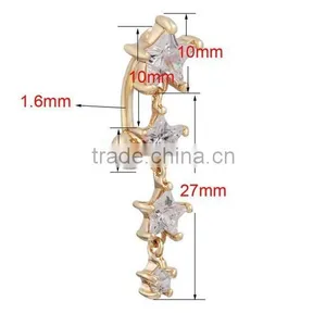 Sex Women Star Shape Belly Ring Navel Ring thumbnail-2
