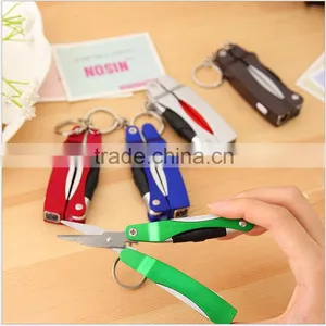 Foldable 3 in 1 Multifunctional Pen With Scissors and LED Flashlight thumbnail-1
