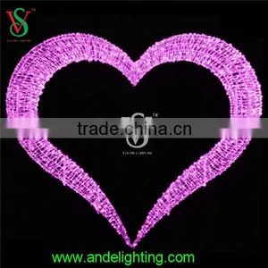 Dreamlike Fancy Big Pink Heart Shape Led Light With 2m Height thumbnail-1