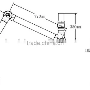 Best Price Ceiling Mounted 3 Joints Lab Fume Extraction Hood in Lab Equipment & Lab Fittings thumbnail-2