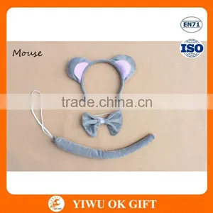 Black Color Cat Ears Headband With Bow Tie And Tail For Party Decoration Favor Bow Tie Set thumbnail-4