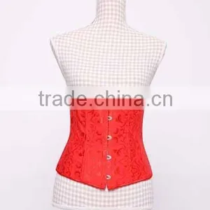 Accept Paypal Wholesale Women Underwear Brocade Sexy Red Mature Corset thumbnail-3