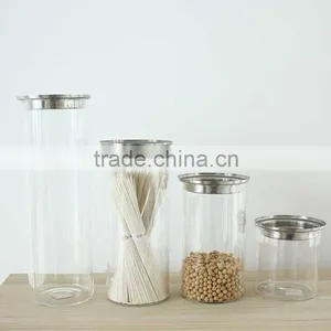 Wholesale Glass Jar Storage Jar 300ml Capacity Man-blown Heat Resistant Glassware N6304 thumbnail-2
