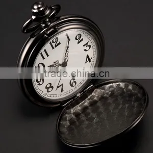 Vintage Men White Dial Analog Pendant Quartz Pocket Watch thumbnail-6
