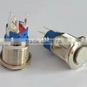 19mm Ring Led Push Button Switch With High Flat Head thumbnail-1
