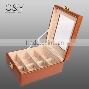 Hot Sale Brown PU Leather Spectacle Storage Case thumbnail-3