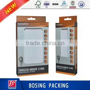 Portable Charger Custom Design Ivory Board Packaging Box With Hook thumbnail-1