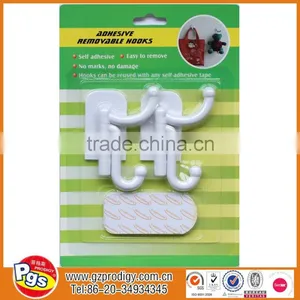 Hot Selling Small Plastic Strong Self Adhesive Wall Hanging Clothes Hooks thumbnail-3