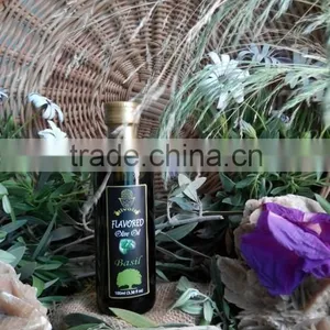 Basil Infused Olive Oil. Premium Quality Olive Oil With FDA Certification. Glass Bottle 250 Ml. thumbnail-1