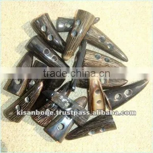 Various Shape Size Cattle Natural Horn Toggle Button thumbnail-1