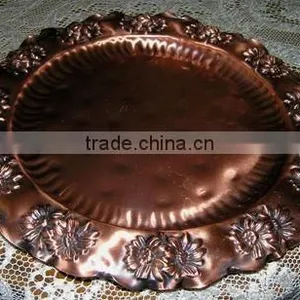 Solid Gregorian Copper Charger Plates Wall Decor Plates thumbnail-1