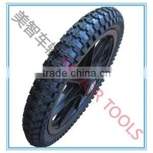 16 x 2.125 Steel and Aluminum Spoke Rim Bicycle Tyre thumbnail-3