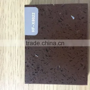 Brown Color Artificial Quartz Stone Slabs Used for Countertop, Kitchentop, Bathroom Vanitytops, Tabletop, Bartop thumbnail-1