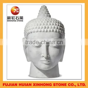 Granite With Marble Stone Hand Carved Buddha Head Statue thumbnail-1