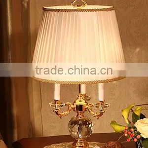 Concise Design K9 Clear Crystal Apple Shape Lamp Body Three Candles Table Lamp thumbnail-1