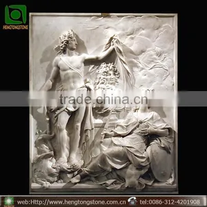 White Marble Cupid Relief Sculpture Carving thumbnail-1