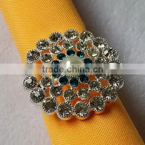2015 Rhinestones Jewelled Wedding Napkin Ring thumbnail-1