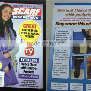 Scarf,scarf With Pocket,fleece Scarf With Built-in Pockets thumbnail-1