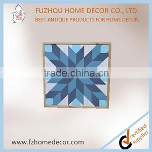 Solid Wood Sign With Geometric Pattern Splicing Board for Home Decoration or Gift thumbnail-1