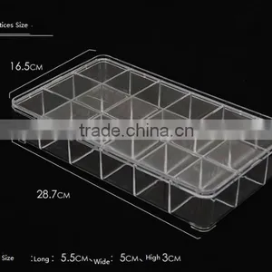 12&18 Lattices With Cover Clear Plastic Sundries Storage Box Jewelry Box thumbnail-5