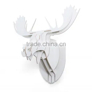 Moose Head 3D Wooden Construction Puzzle Kit thumbnail-1
